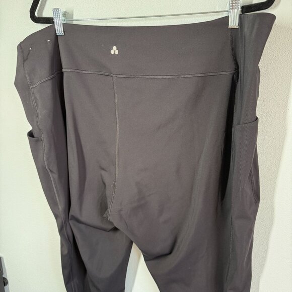 TekGear Womens Capri Leggings 3X Black Ultrastretch Activewear Yoga Walking Gym - Picture 4 of 8